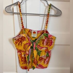 Farm Rio linen top size XS